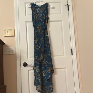 Allison Joy Blue and Gold Floral Dress